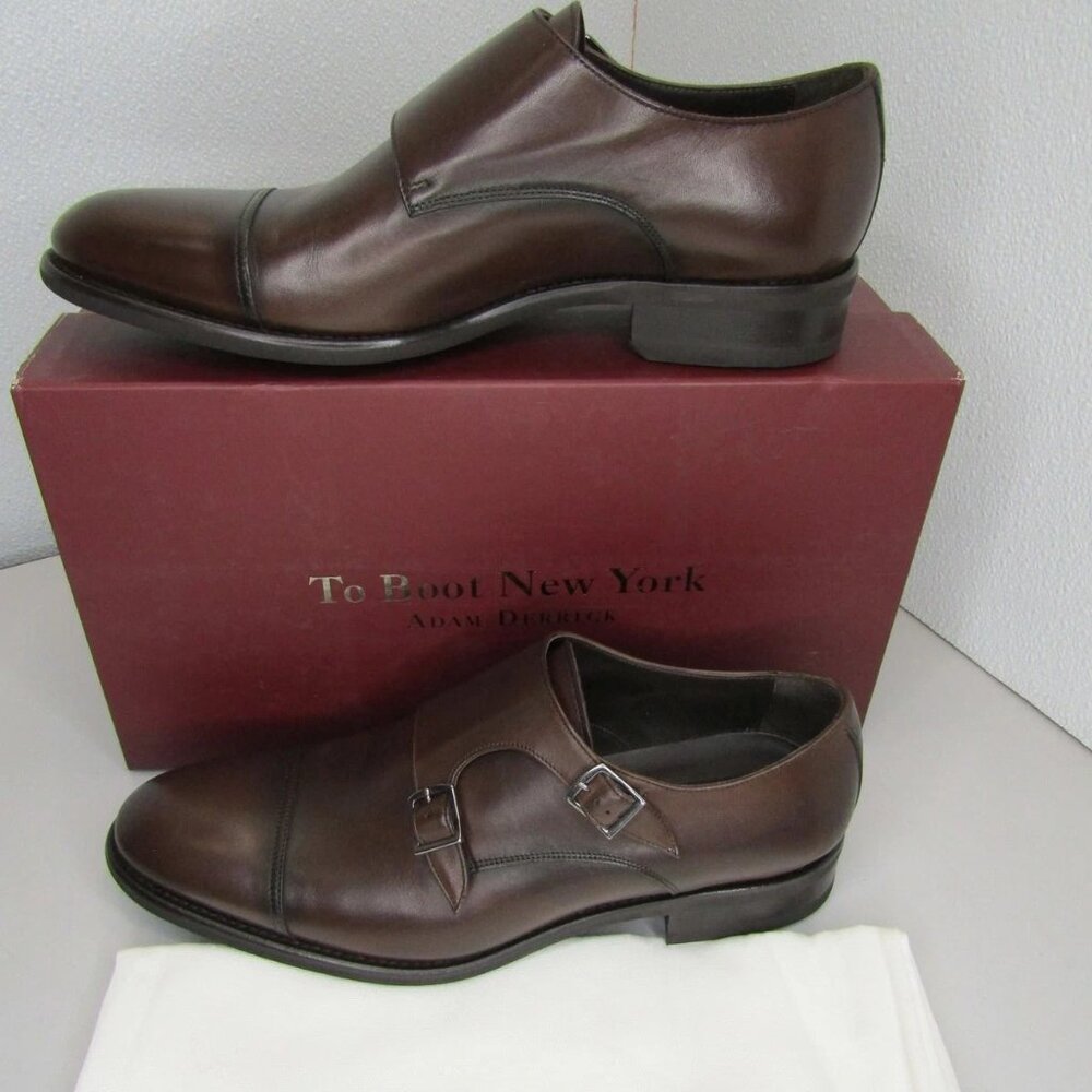 NEW TO BOOT  New York by Adam Derrick Hammill Monk  Dress Shoes – Brown Leather